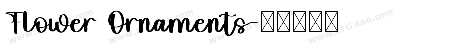 Flower Ornaments字体转换